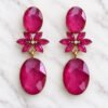 Κρεμαστά Σκουλαρίκια Fuchsia Elegance