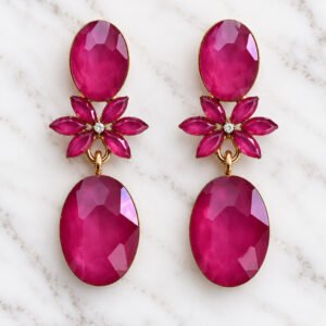 fuchsiaelegance1 Κρεμαστά Σκουλαρίκια Fuchsia Elegance