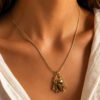 Κολιέ Golden Brown Scarab