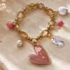 Βραχιόλι Pink Heart Charms