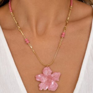 Κολιέ Pink Hibiscus